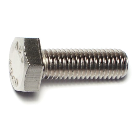 M10-1.50 Hex Head Cap Screw, 18-8 Stainless Steel, 30 Mm L, 50 PK